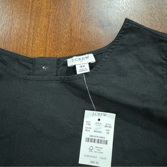 New! J. Crew Factory Linen-blend Button-back Shell Tank Top Size 3X - Picture 3 of 8